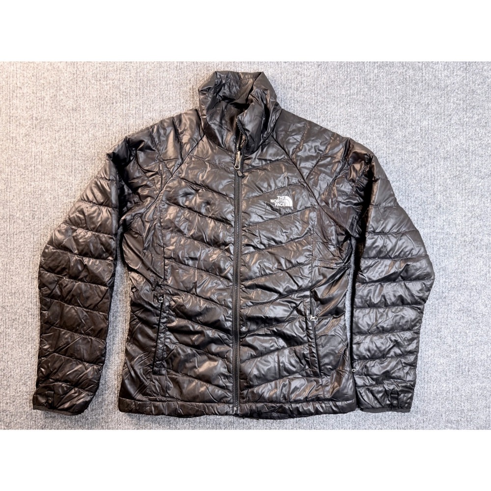 The North Face Womens Small Black 550 Down Puffer Jacket Insulated Full Zip Coat